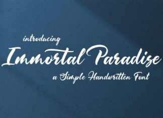 Immortal Paradise Brush Font