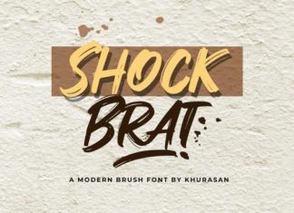 Shock Brat Brush Font
