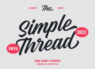 Simple Thread Script Font