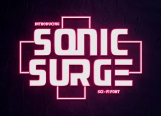 Sonic Surge Display Font