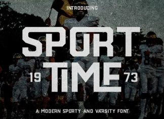 Sport Time Display Font