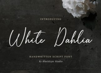 White Dahlia Handwritten Font