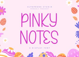 Pinky Notes Display Font