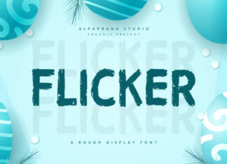 Flicker Display Typeface
