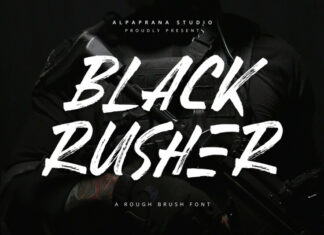 Black Rusher Brush Font