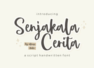 Senjakala Cerita Script Font