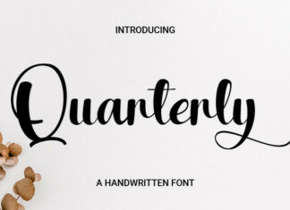 Quarterly Calligraphy Font