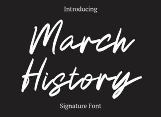 March History Handwritten Font
