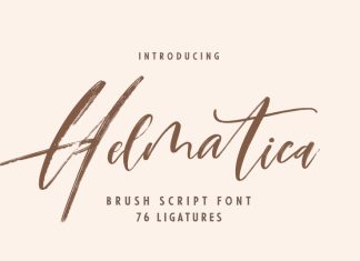 Helmatica Brush Font