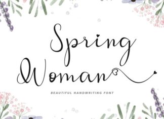 Spring Woman Calligraphy Font