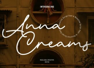 Anna Creams Handwritten Font