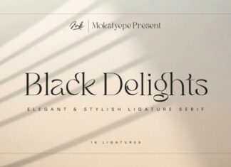 Black Delights Serif Font