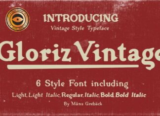 Gloriz Vintage Font