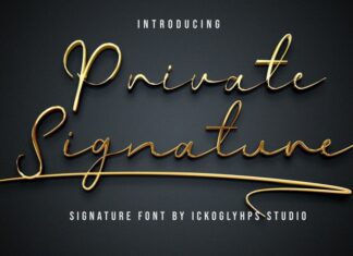 Private Signature Font