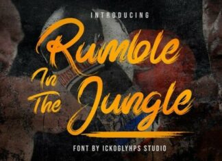 Rumble in Jungle Brush Font