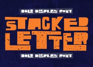 Stacked Letter Display Font