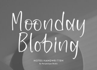 Moonday Blobing Font