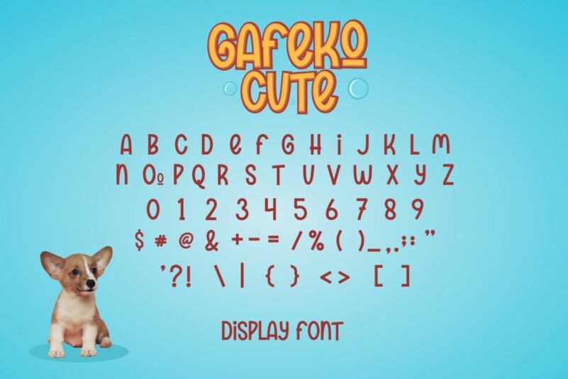 Gafeko Cute Font preview image 4