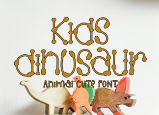 Kids Dinosaur Font