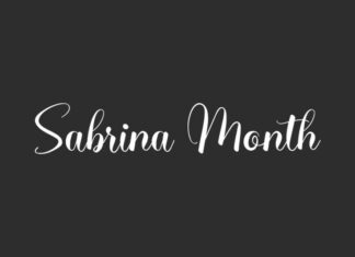 Sabrina Month Font
