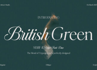 British Green Font