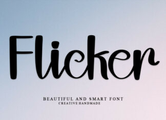 Flicker Script Typeface