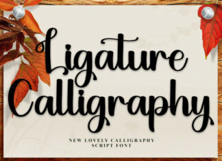 Ligature of Calligraphy Font