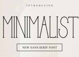 Minimalist Display Typeface