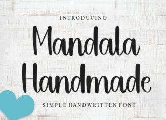 Mandala Handmade Script Typeface