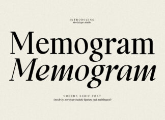 Memogram Font