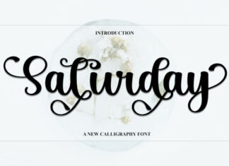 Saturday Calligraphy Font