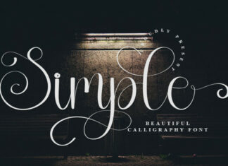 Simple Calligraphy Typeface