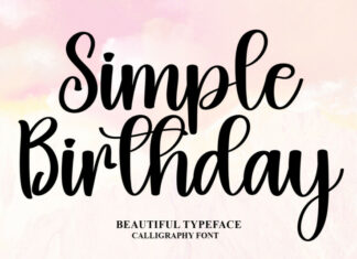 Simple Birthday Font