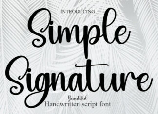 Simple Signature Typeface
