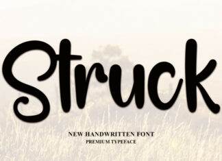 Struck Typeface