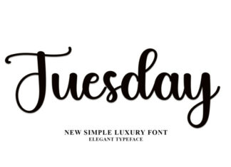 Tuesday Typeface