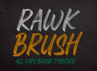 Rawk Brush Font