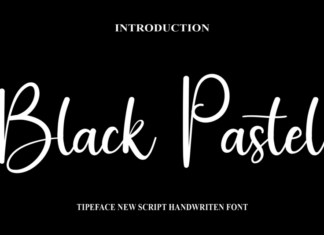 Black Pastel Font