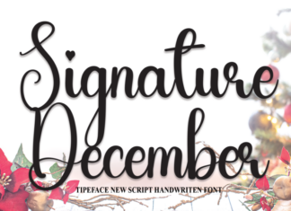 Signature December Font
