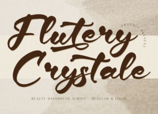 Flutery Crystale Font