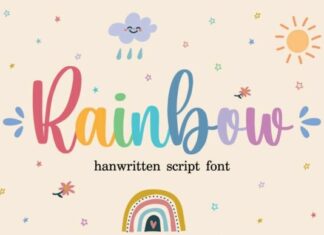 Rainbow Script Typeface