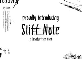 Stiff Note Font