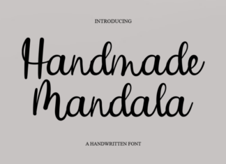 Handmade Mandala Script Typeface