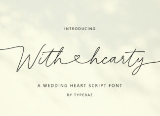 With Hearty Font