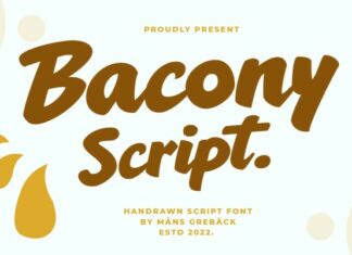 Bacony Script Font