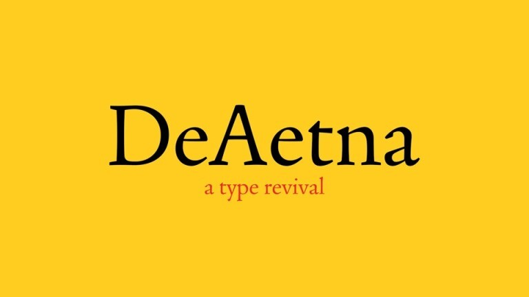 De Aetna Font Download Free Font