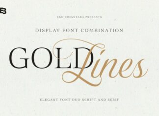 Gold Lines Font