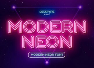 Modern Neon Font