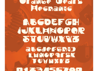 Orange Gears Mechanica Font