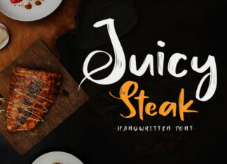 Juicy Steak Brush Font